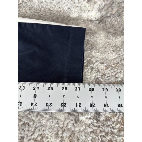 J Crew Sz 6 Stretch Casual Flat Front Stripe Chino Pants Navy Button Zip Pocket - Picture 6 of 11
